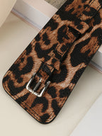 Cinturón de Cintura de Mujer con Estampado de Leopardo y Diseño Asimétrico en Cuero Sintético MDA1699H0I