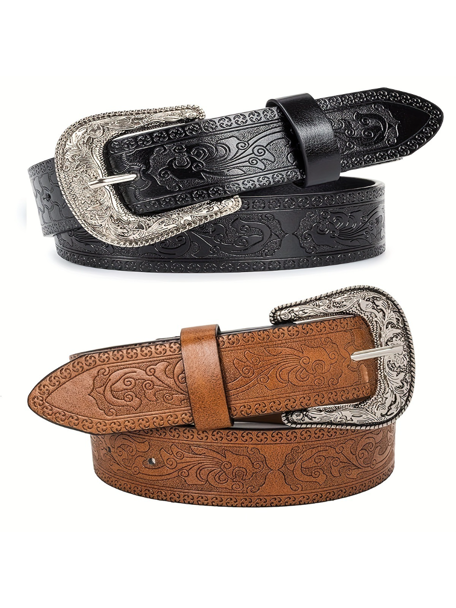 Cinturón de Mujer Vintage Estilo Western en Denim