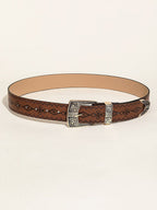 Cinturón de Mujer de Moda Estilo Western con Estampado