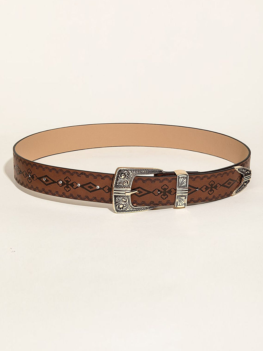 Cinturón de Mujer de Moda Estilo Western con Estampado