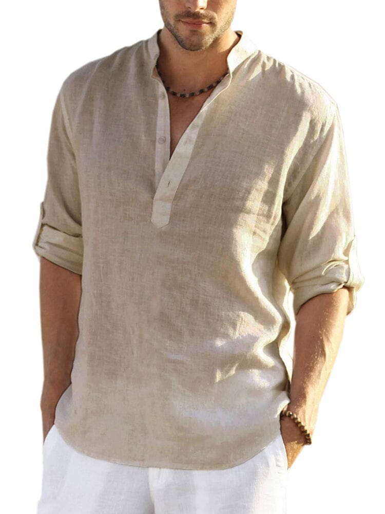 CHEMISE EN COTON LIN POUR HOMME
