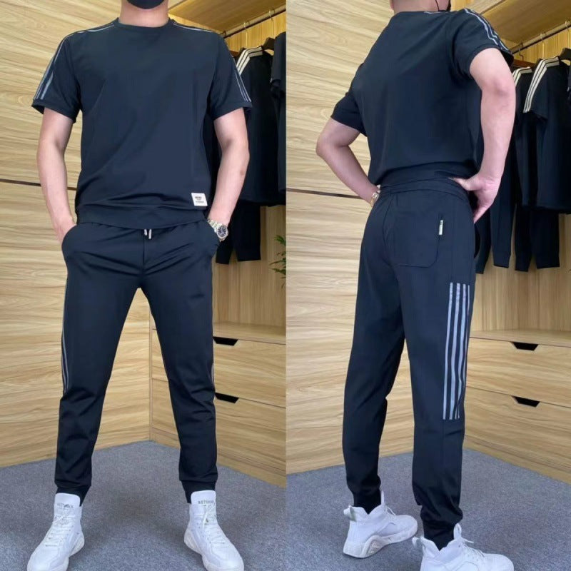 COMPLET HOMME EN MATÉRIAU DE LUXE AVEC ÉLASTIQUE